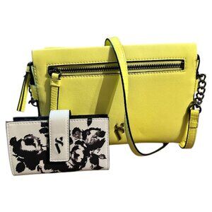 Simply Vera by Vera Wang Set~ Wallet and Crossbody~ Neon Yellow (D16)